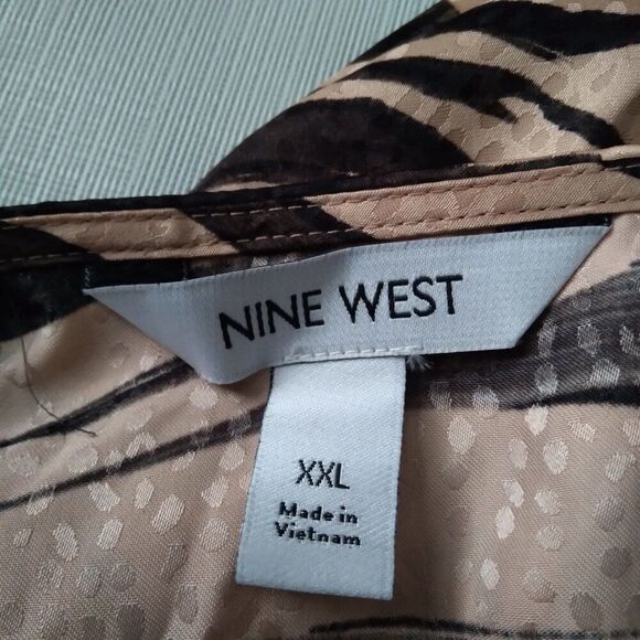 Nine West Plus Size Tan and Black Zebra Print Lightweight Camisole Women's XXL - Picture 3 of 12